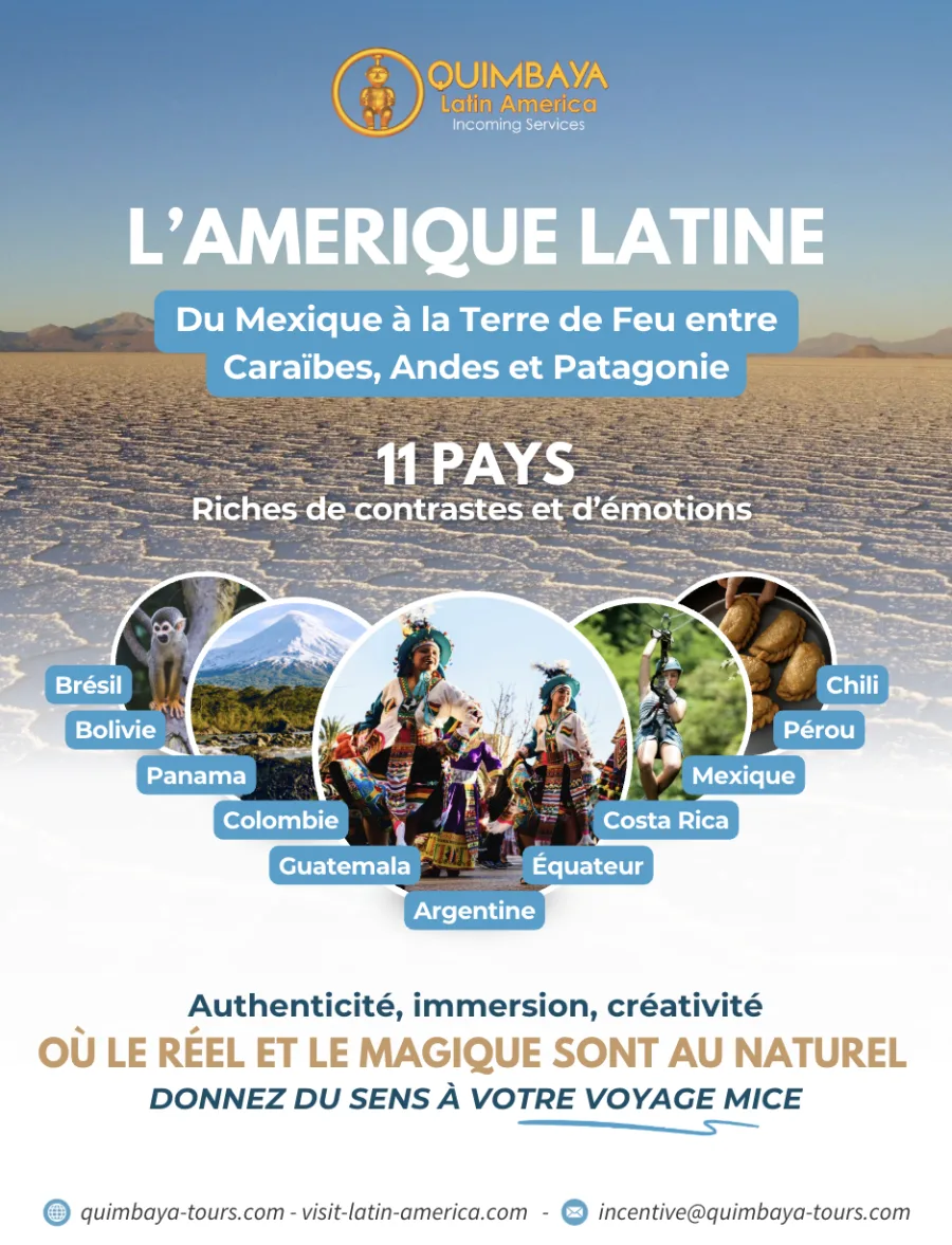 Deuxième page publicitaire pour Quimbaya Latin America, dédiée à l’Amérique latine